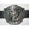 Tattoo skull Lucky 13 duża klamra stare srebro (id: 2564)